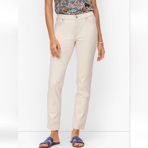 NWOT TALBOTS Natural Color (Off-White) Flawless 5-Pocket Slim Ankle Jeans Sz. 12